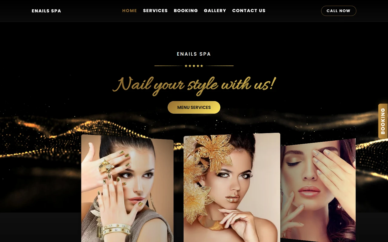 Enails Spa Portland website preview